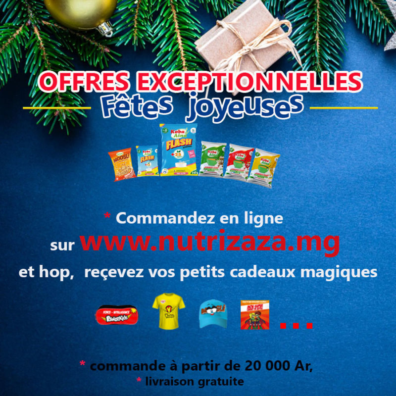Commandez à partir de 20 000 Ar et reçevez vos petits cadeaux magiques